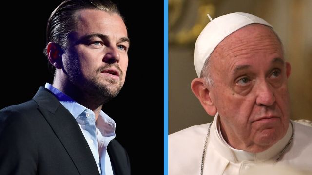 Leonardo DiCaprio and Pope Francis