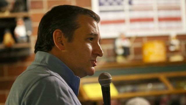 Republican presidential candidate Sen. Ted Cruz speaks during a campaign event in Iowa.