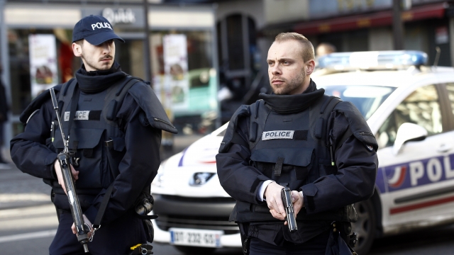 rmed French police patrol near the Boulevard de Barbes in the north of Paris on January 7, 2016 in Paris, France.