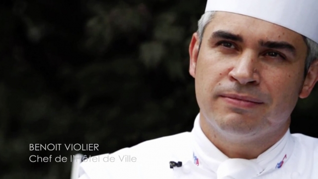 A frame from a video giving a look into Violier's restaurant.