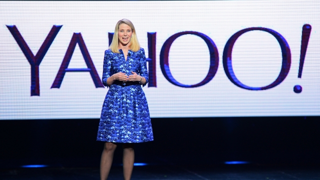 Yahoo! President and CEO Marissa Mayer delivers a keynote address at the 2014 International CES