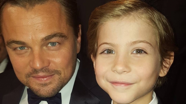 Leonardo DiCaprio and Jacob Tremblay at the Critics' Choice Awards.