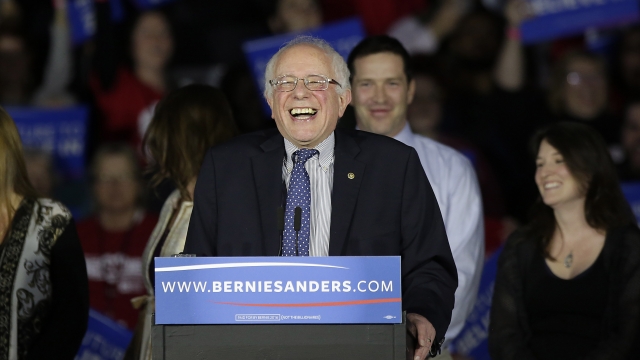 Democratic presidential candidate Bernie Sanders speaks in Des Moines, Iowa.