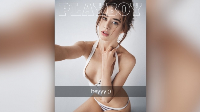 The cover features Instagram model Sarah McDaniel posing as if she's taking a Snapchat selfie.