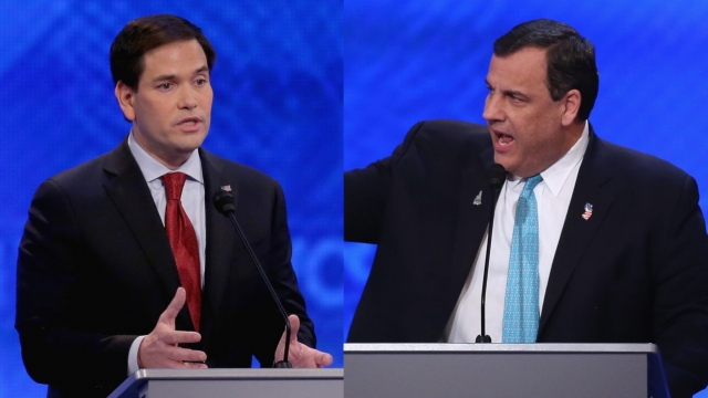 Christie and Rubio went back and forth over Rubio's experience.
