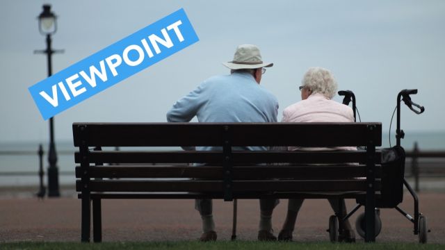 Senior citizens relax on Llandudno Promenade on September 8, 2014 in Llandudno, Wales.