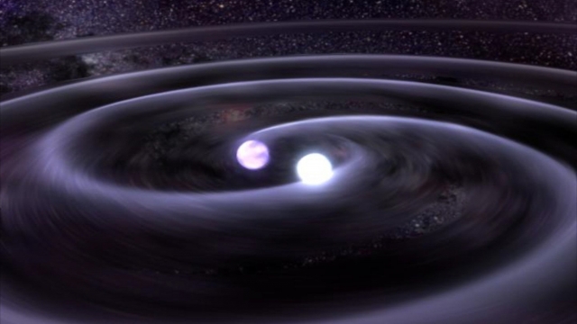 Gravitational waves from two stars merging