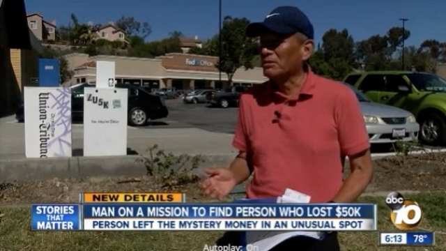KGTV interviewed Lee Carson, the man who found a $50,000 check in a FedEx copier.