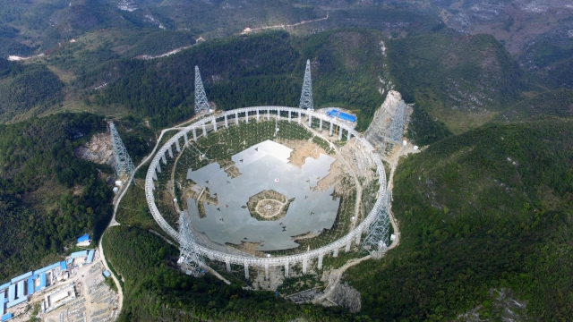 China is constructing a radio telescope to search for aliens.