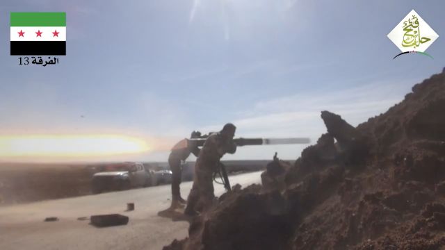 A video from Syria's front lines shows an American weapon blowing up an American-backed militia truck.