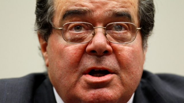 Late Justice Antonin Scalia testifies to a subcommittee.