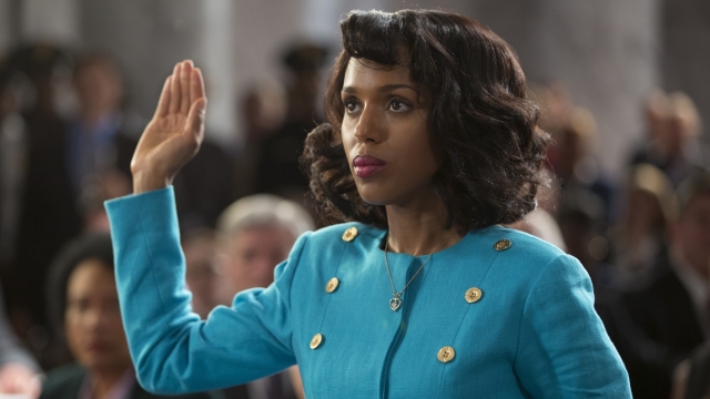Production still from upcoming HBO film starring Kerry Washington.