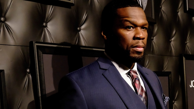 Rapper Curtis '50 Cent' Jackson III attends JCPenney and Michael Strahan's launch of Collection by Michael Strahan on September 30, 2015 in New York City.
