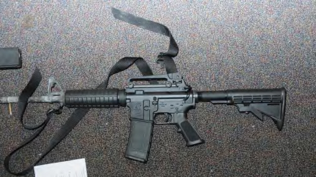 This handout crime scene evidence photo provided by the Connecticut State Police shows a Bushmaster rifle in Room 10 at Sandy Hook Elementary School following the December 14, 2012 shooting rampage, taken on an unspecified date in Newtown, Connecticut.