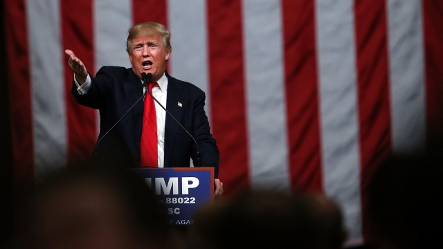 Donald Trump speaks at a South Carolina campaign event