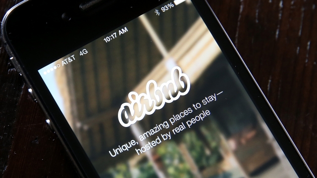 The Airbnb app is displayed on a smartphone