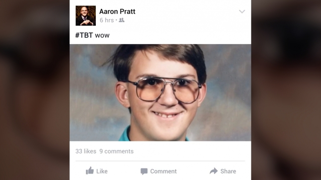 A Facebook post containing an old picture with TBT