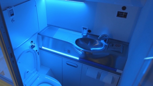 Boeing's design for a self-cleaning airplane bathroom.