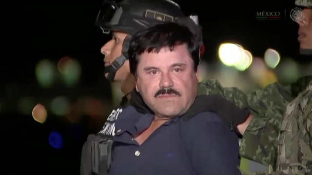 Joaquín "El Chapo" Guzmán is shown to the media after his recapture in January 2016.