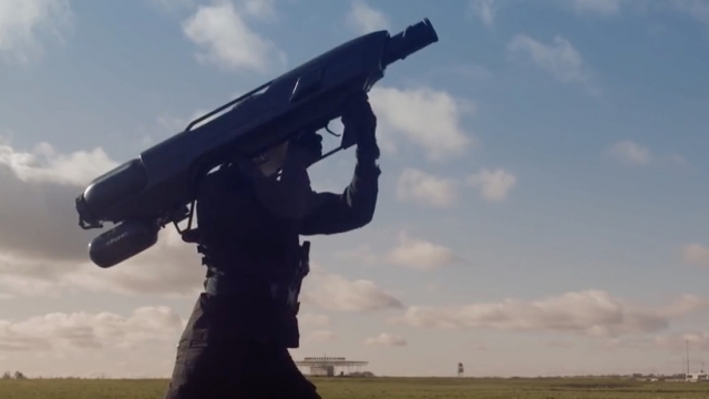The SkyWall 100 is a bazooka-like device that fires a net at a drone to pull it out of the sky.