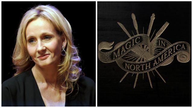 J.K. Rowling alongside logo for "Magic in North America."
