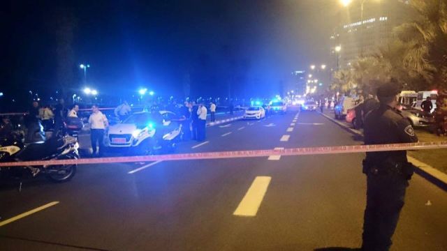 The scene of a stabbing spree which killed an American visiting Israel.