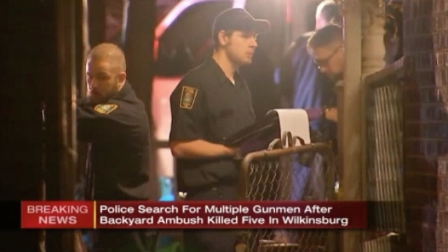 Police investigate a shooting in Wilkinsburg, Pennsylvania.