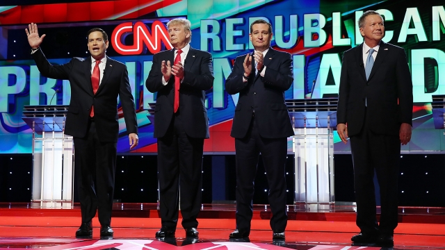 The four remaining GOP presidential candidates.