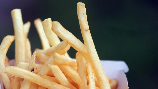 French fries from a fast-food restaurant.