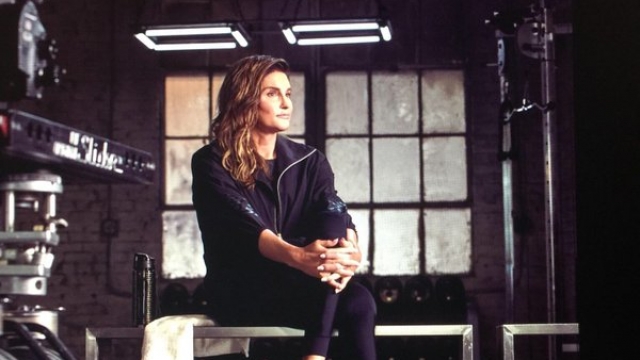 Caitlyn Jenner behind the scenes for H&M Sport.