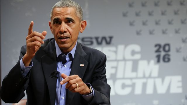 President Obama speaks at the opening of SXSW.