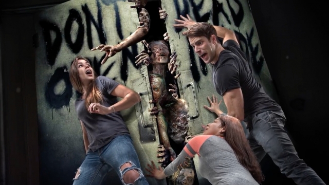 A promotional image for a new "Walking Dead" attraction