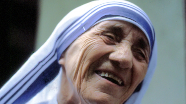 A picture of the soon-to-be saint Mother Teresa.