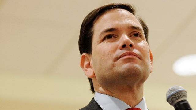Rubio at a campaign rally.