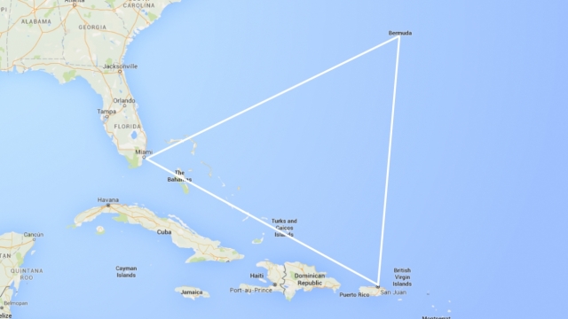 Map of the Bermuda Triangle.