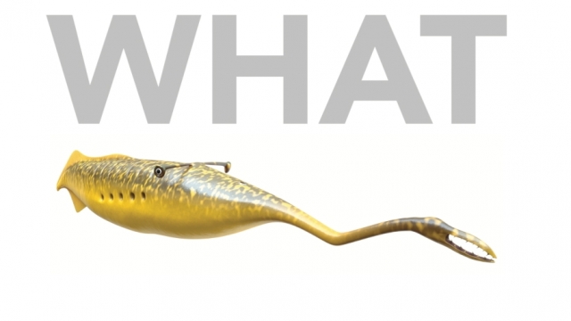 The ancient Tully Monster is pictured below the word "what."