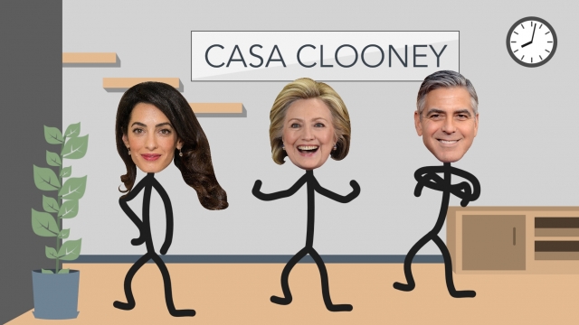 Hillary Clinton has launched a contest where winners will be able to hang with her and the Clooneys' at their home.