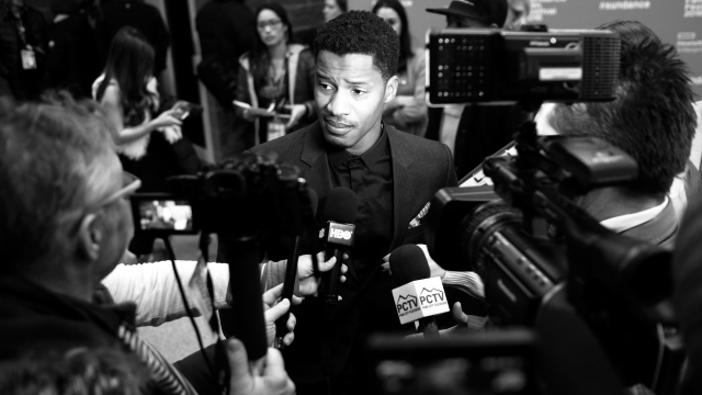Director/actor/producer Nate Parker attends the "The Birth of a Nation" premiere during the 2016 Sundance Film Festival.