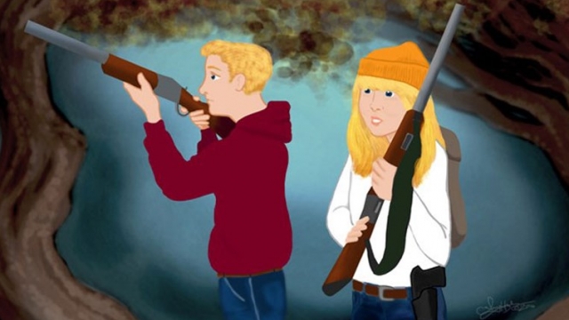 Illustration from "Hansel and Gretel (Have Guns)."