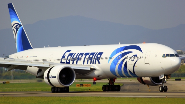 An image of a plane from EgyptAir.