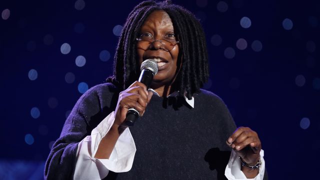 Comedian Whoopi Goldberg launches a medical marijuana product line to alleviate menstrual cramps.