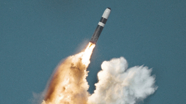 United States Trident II (D-5) missile underwater launch.
