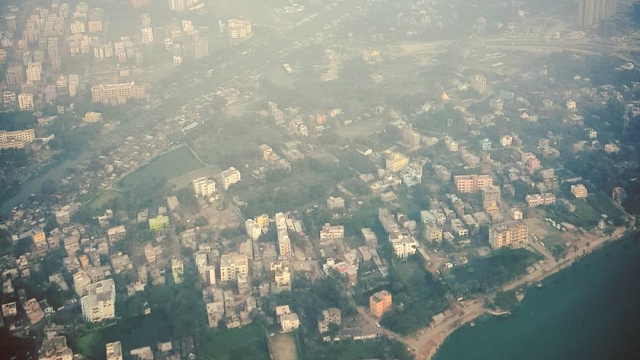 Aerial view of Kolkata, India.