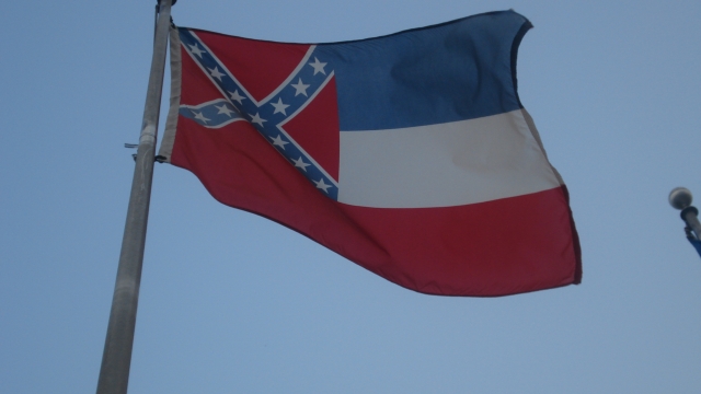 The state flag of Mississippi is the only one in the nation that still bears Confederate symbols.