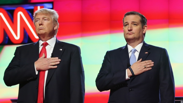 Republican presidential candidates Donald Trump and Sen. Ted Cruz.