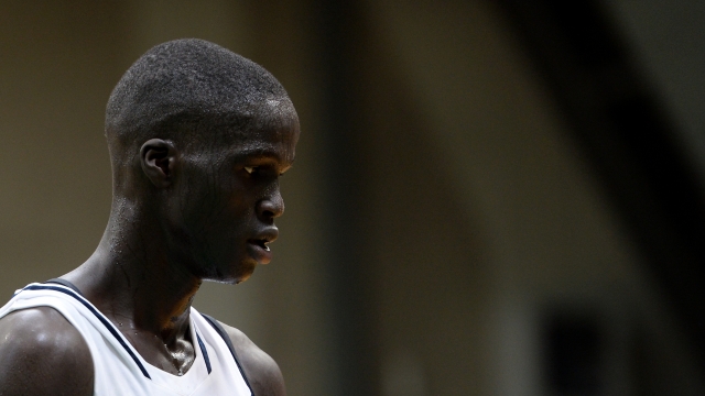 Thon Maker of team USA looks on during Adidas Eurocamp day one at La Ghirada sports center on June 7, 2014 in Treviso, Italy.