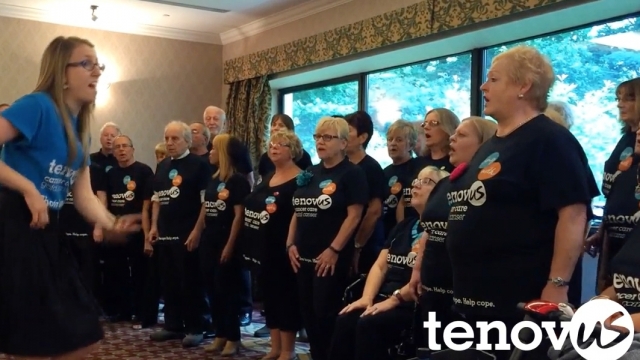 A Tenovus Cancer Care choir.