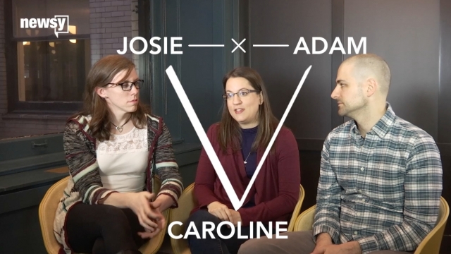 Polyamorous unit consisting of Josie, Adam and Caroline