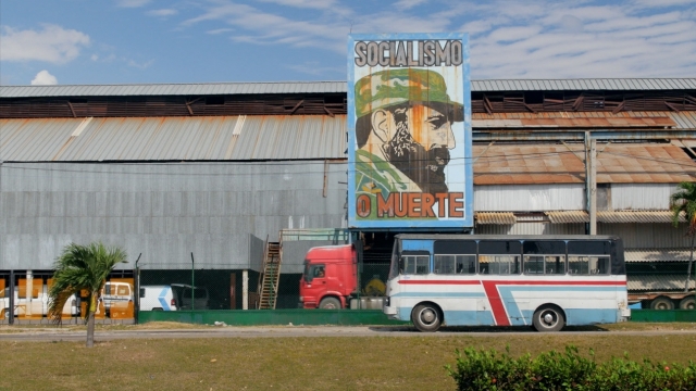 A billboard sign in Cuba reads "Socialism or Death"