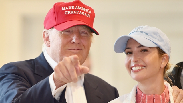 Republican presidential candidate Donald Trump visits his Scottish golf course Turnberry with his daughter Ivanka Trump.